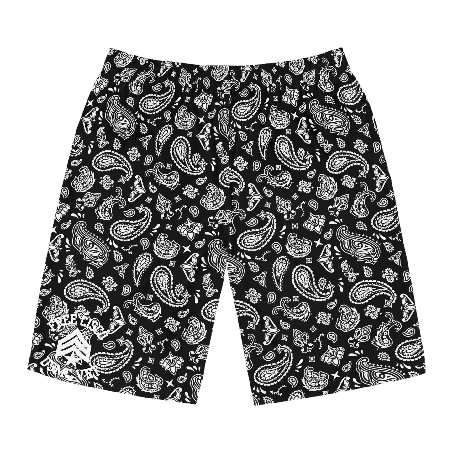 Black Bandana Board Shorts