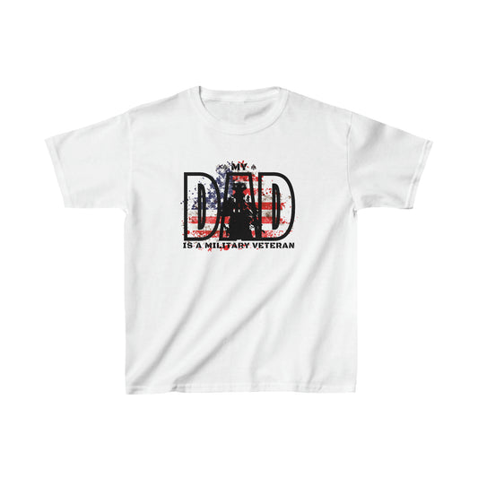 My Dad is a Military Veteran Kids Tee