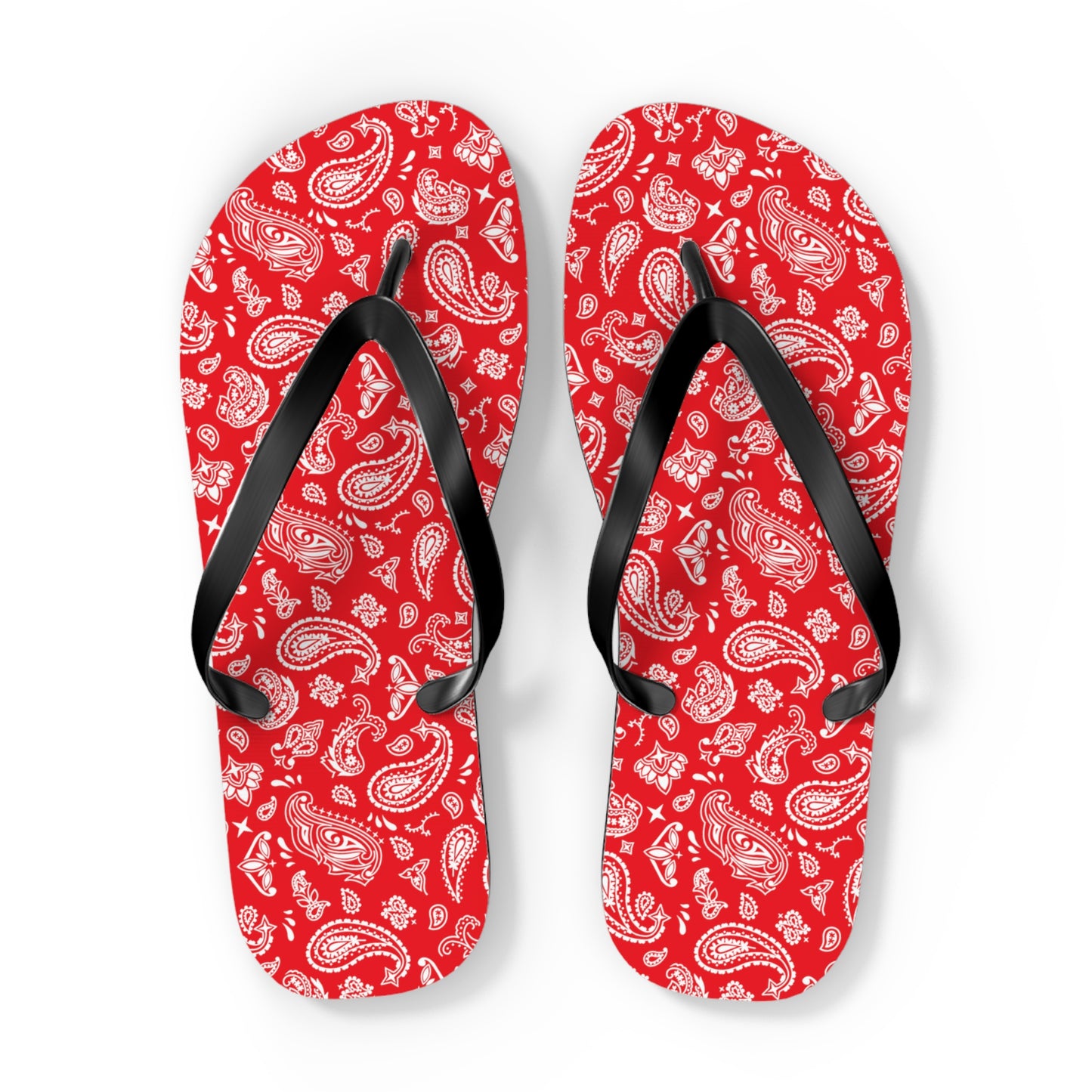 Red Bandana Flip Flops