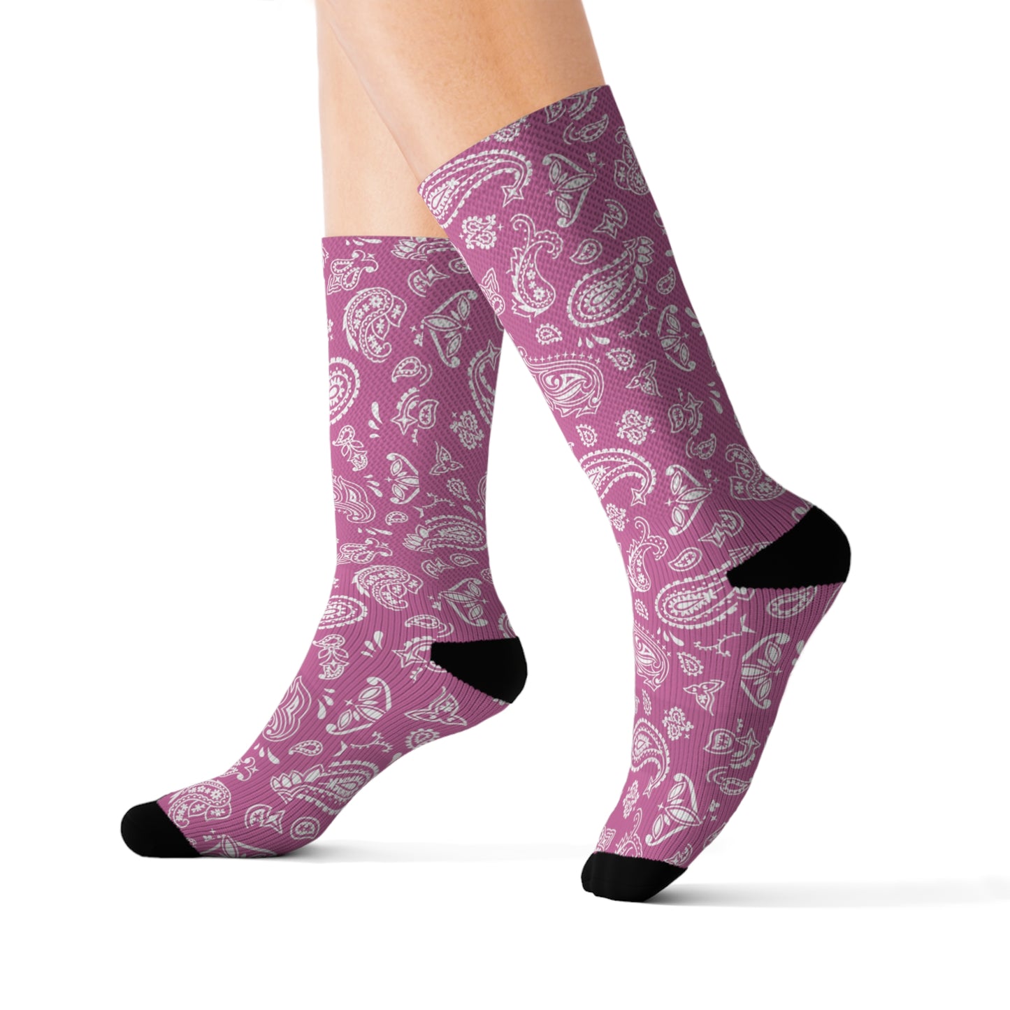 Light Pink Bandana Socks