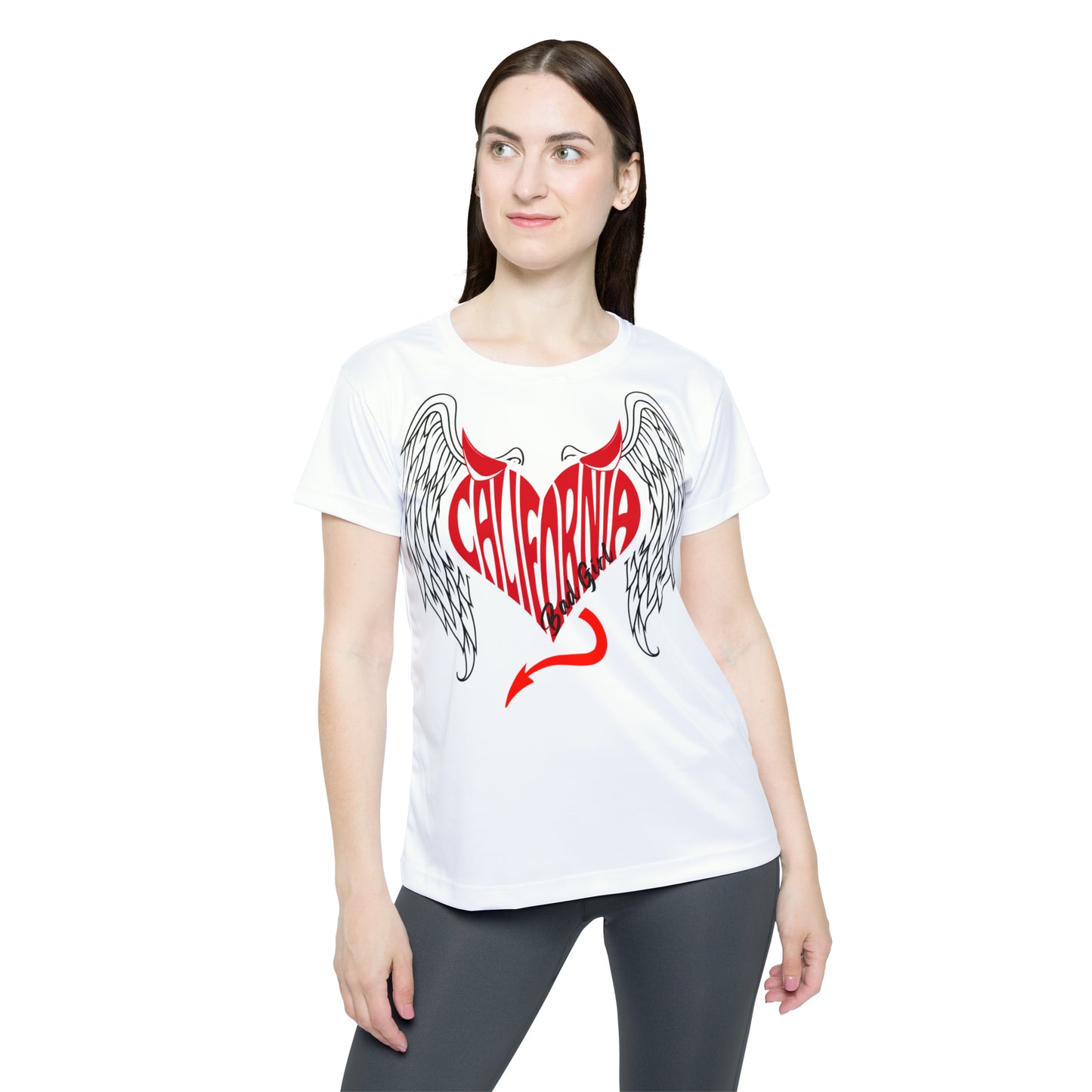 Cali Heart Bad Girl White Tee