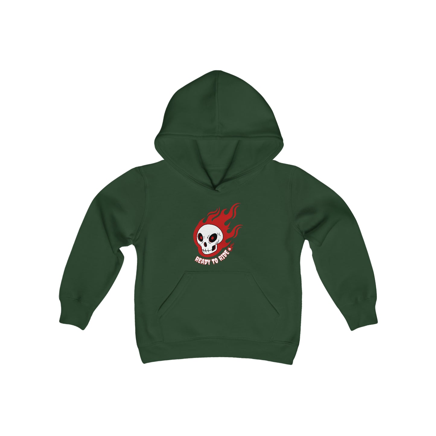 Ready to Ride Skull Youth Hoodie