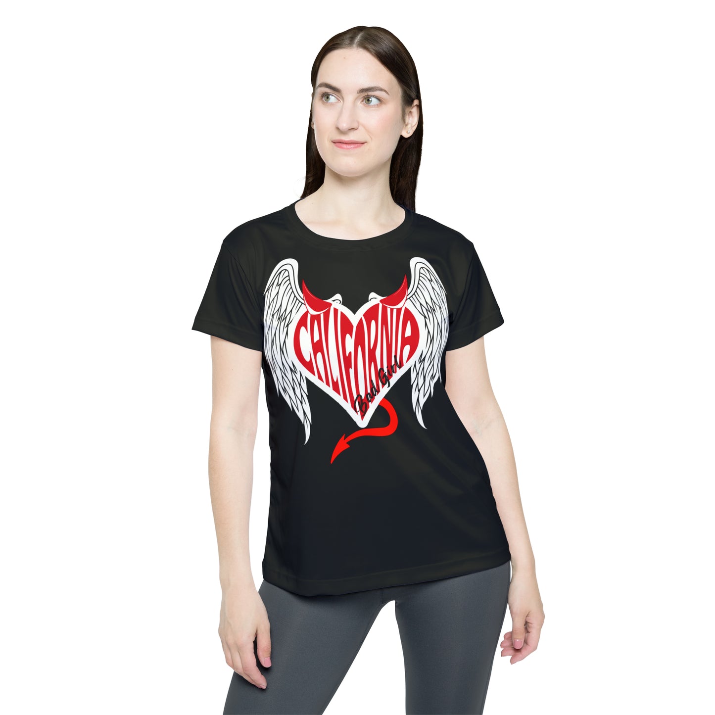 Cali Heart Bad Girl Black Tee