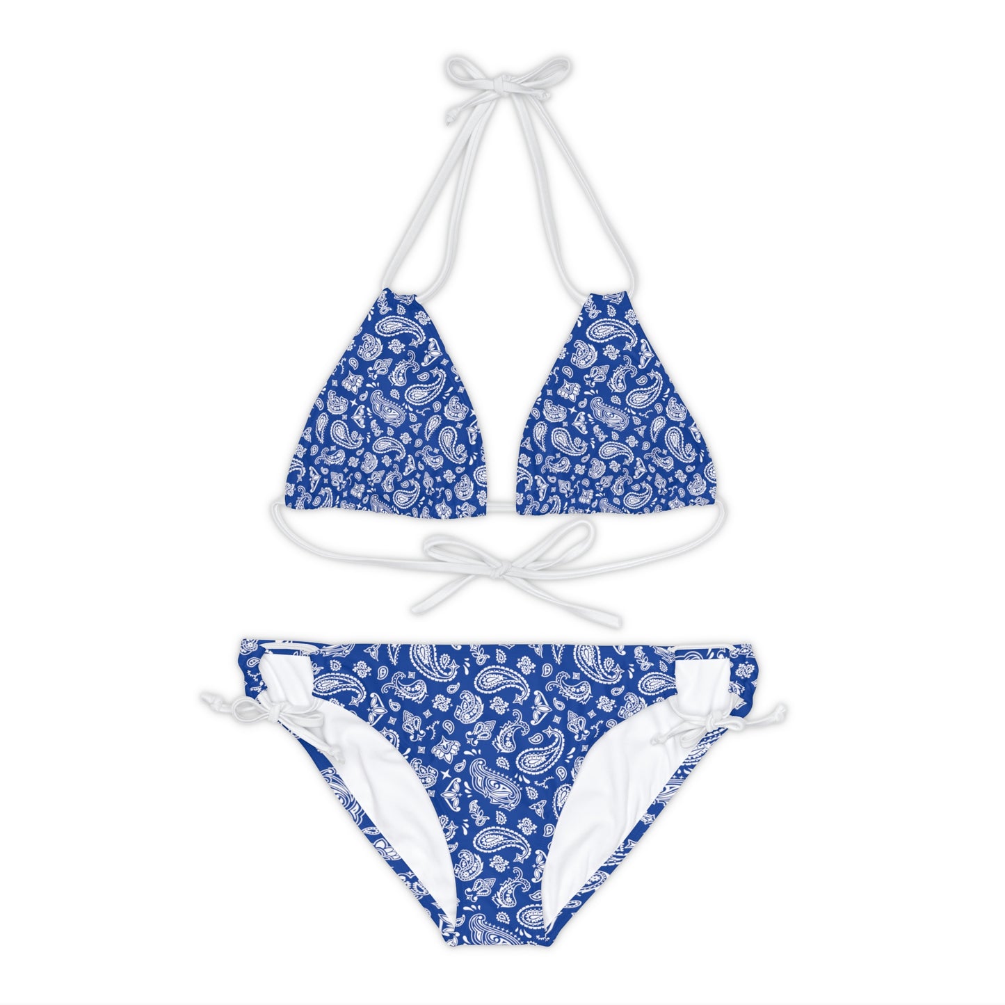 Blue Bandana Strappy Bikini