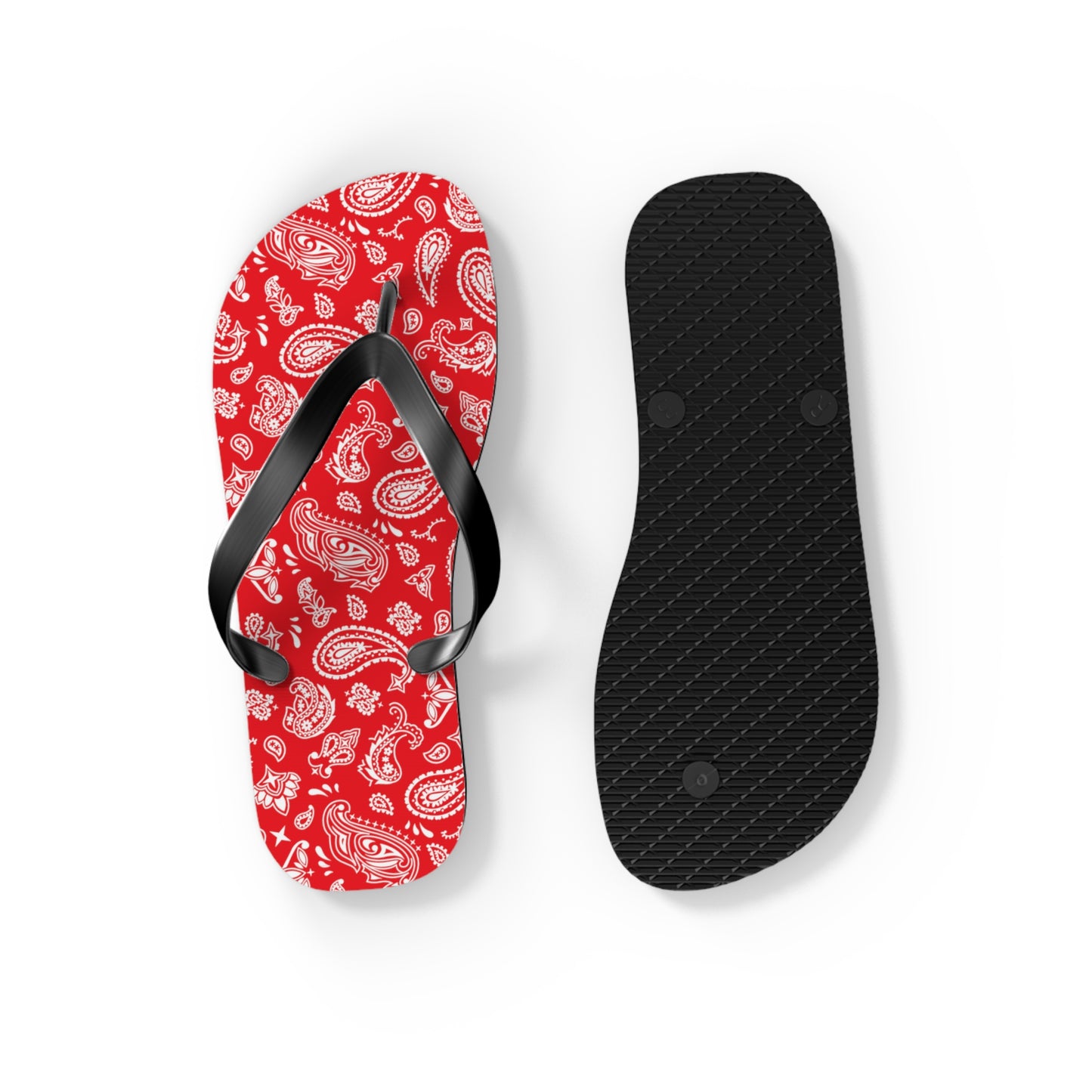 Red Bandana Flip Flops