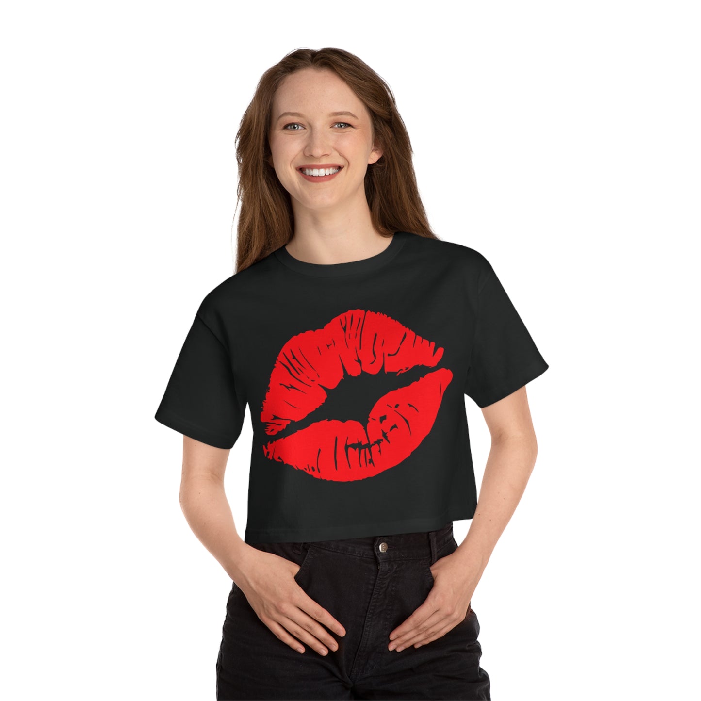 Kiss Cropped T-Shirt