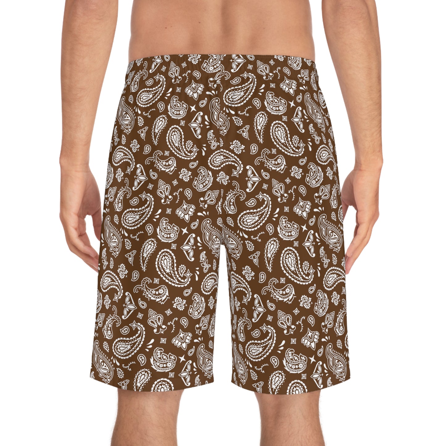 Brown Bandana Board Shorts