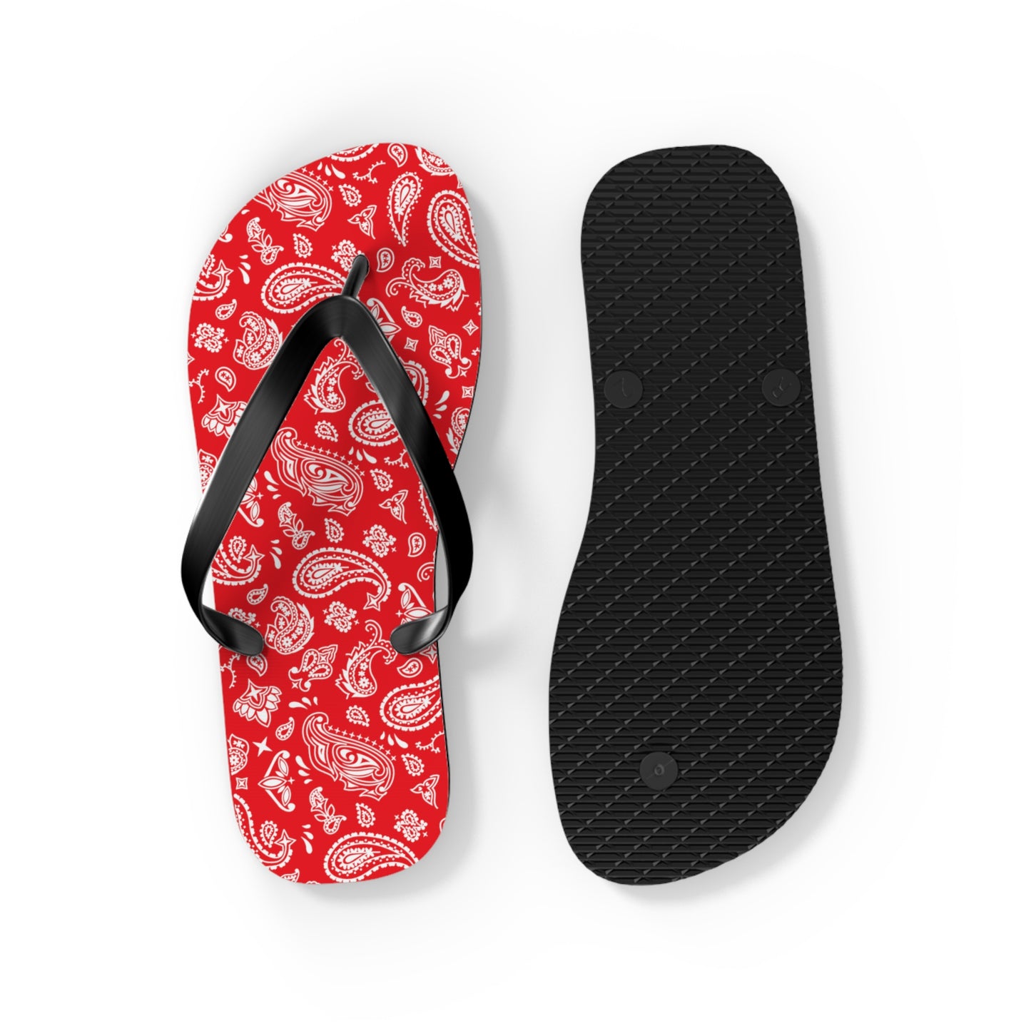 Red Bandana Flip Flops