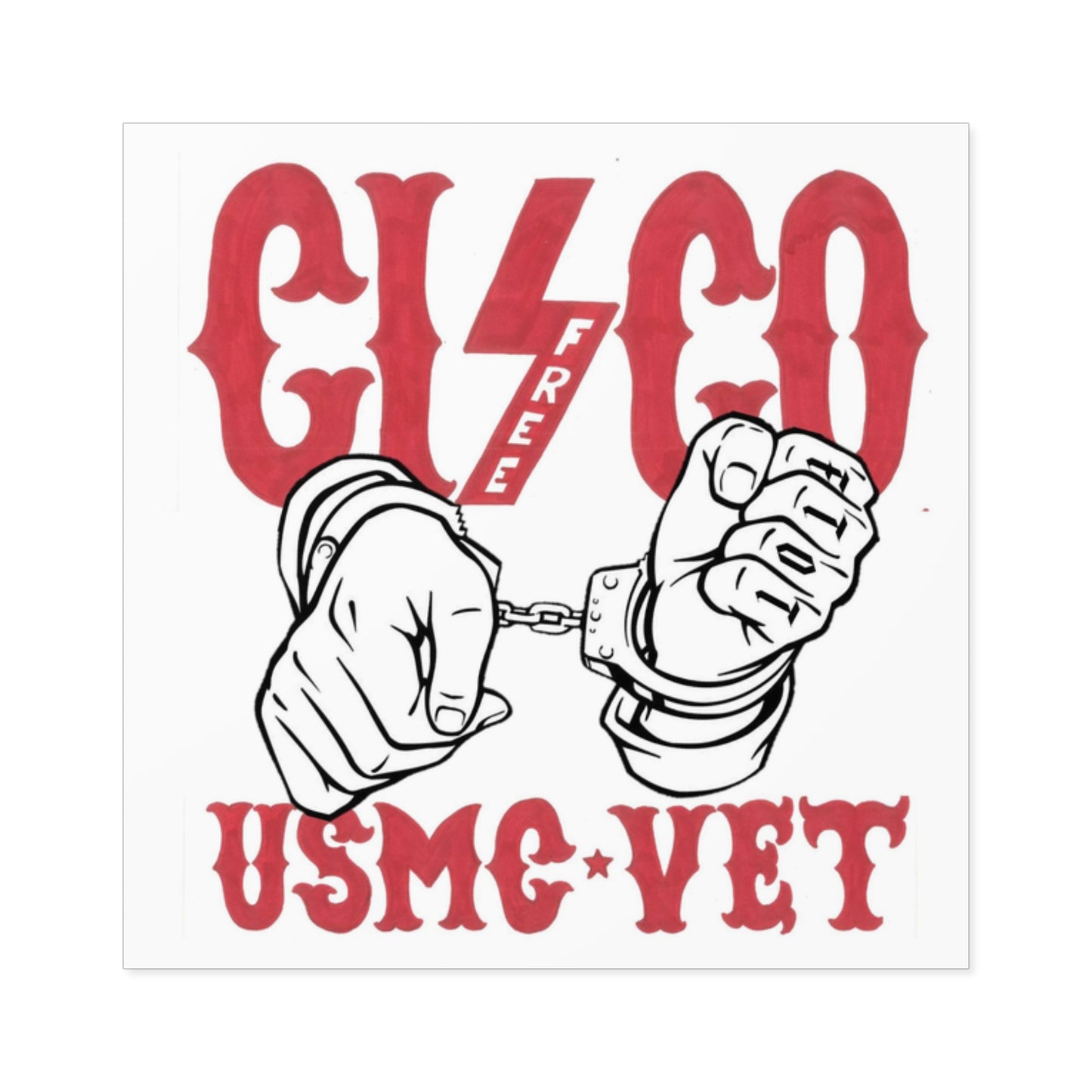 Free Cisco USMC Vet in Hand Cuffs, Indoor\Outdoor