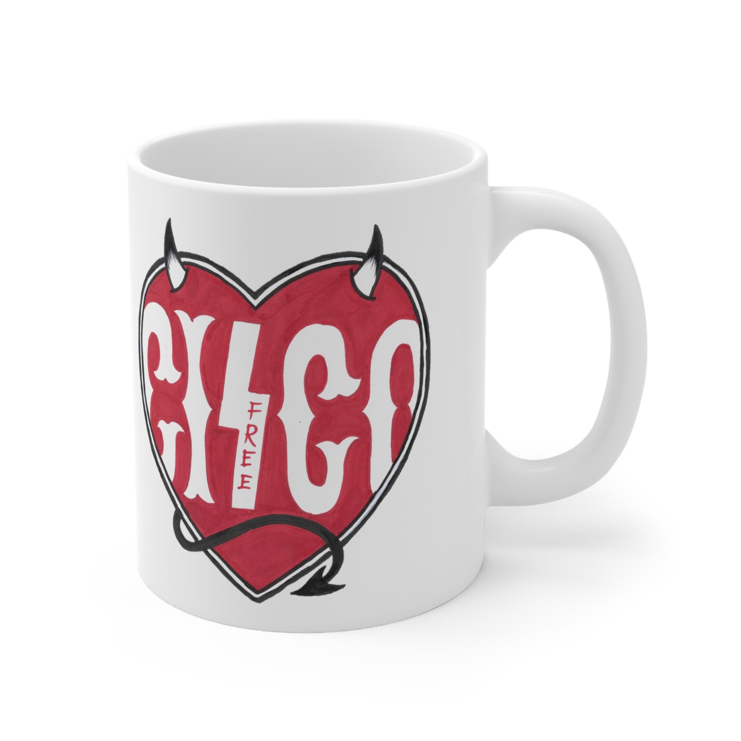 Heart Ceramic Mug 11oz