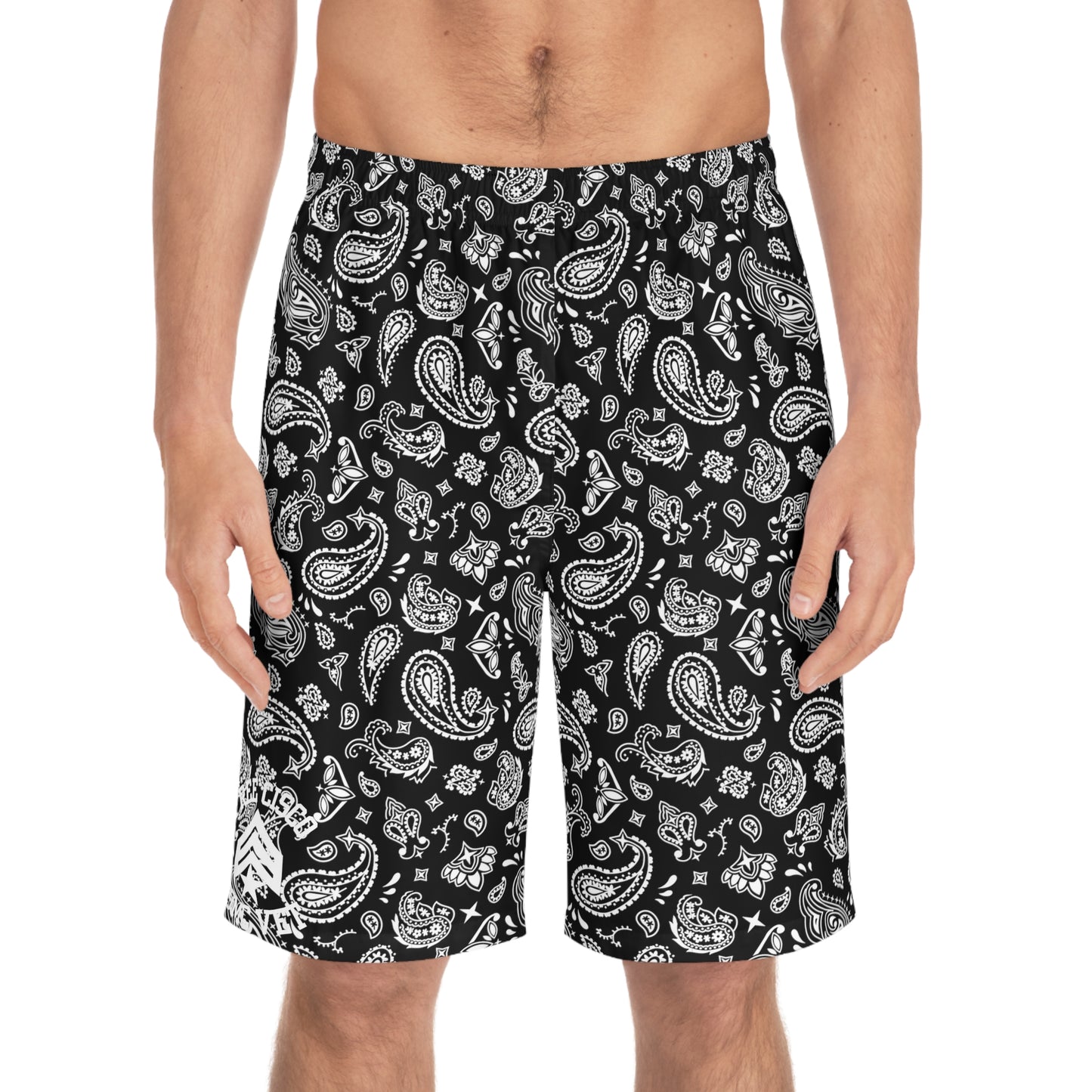 Black Bandana Board Shorts