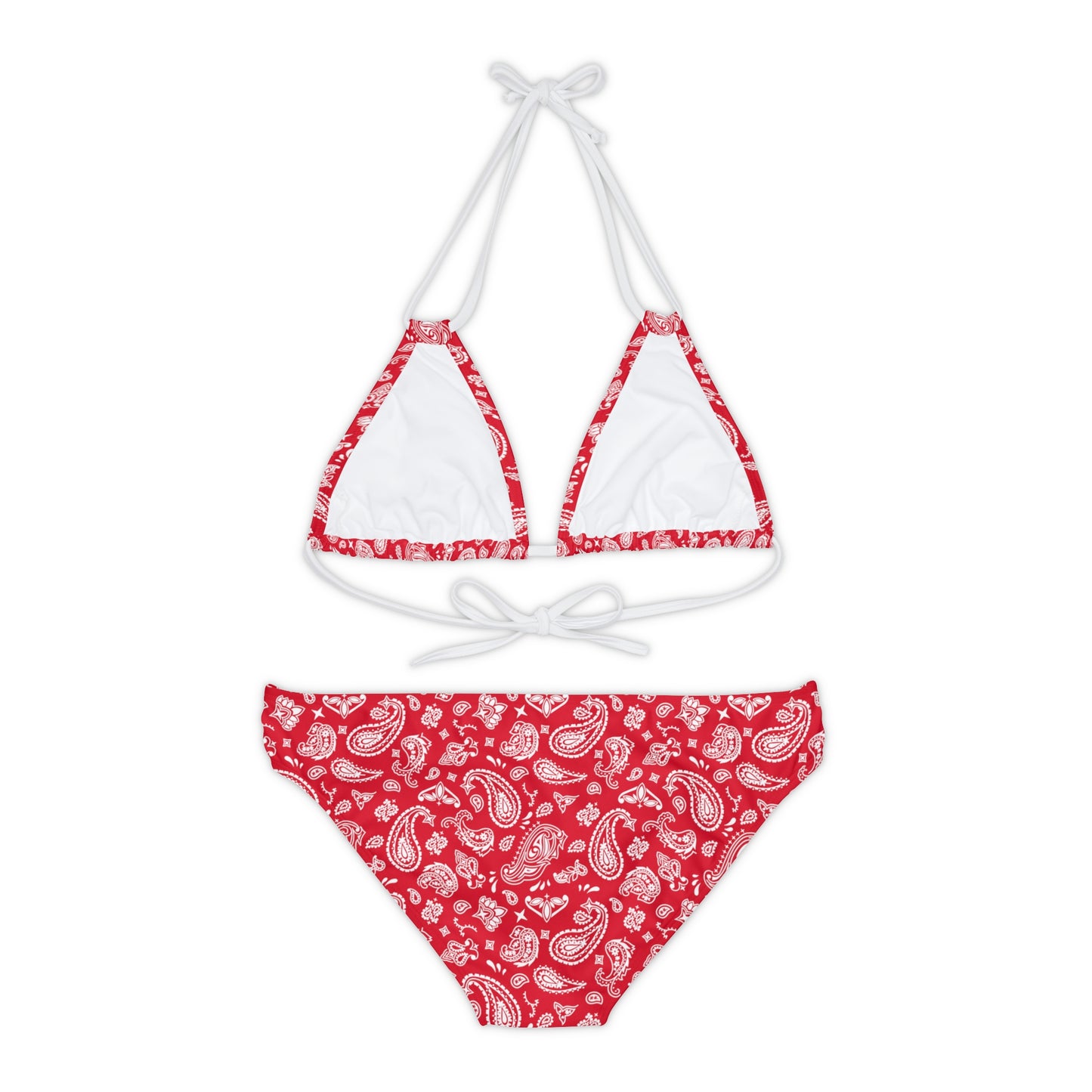 Red Bandana Strappy Bikini