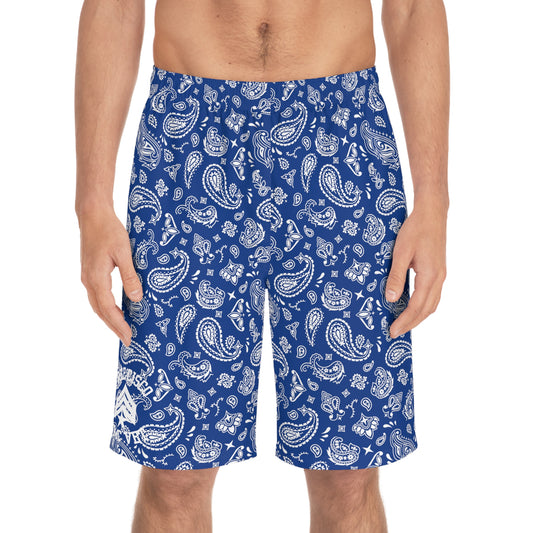 Blue Bandana Board Shorts