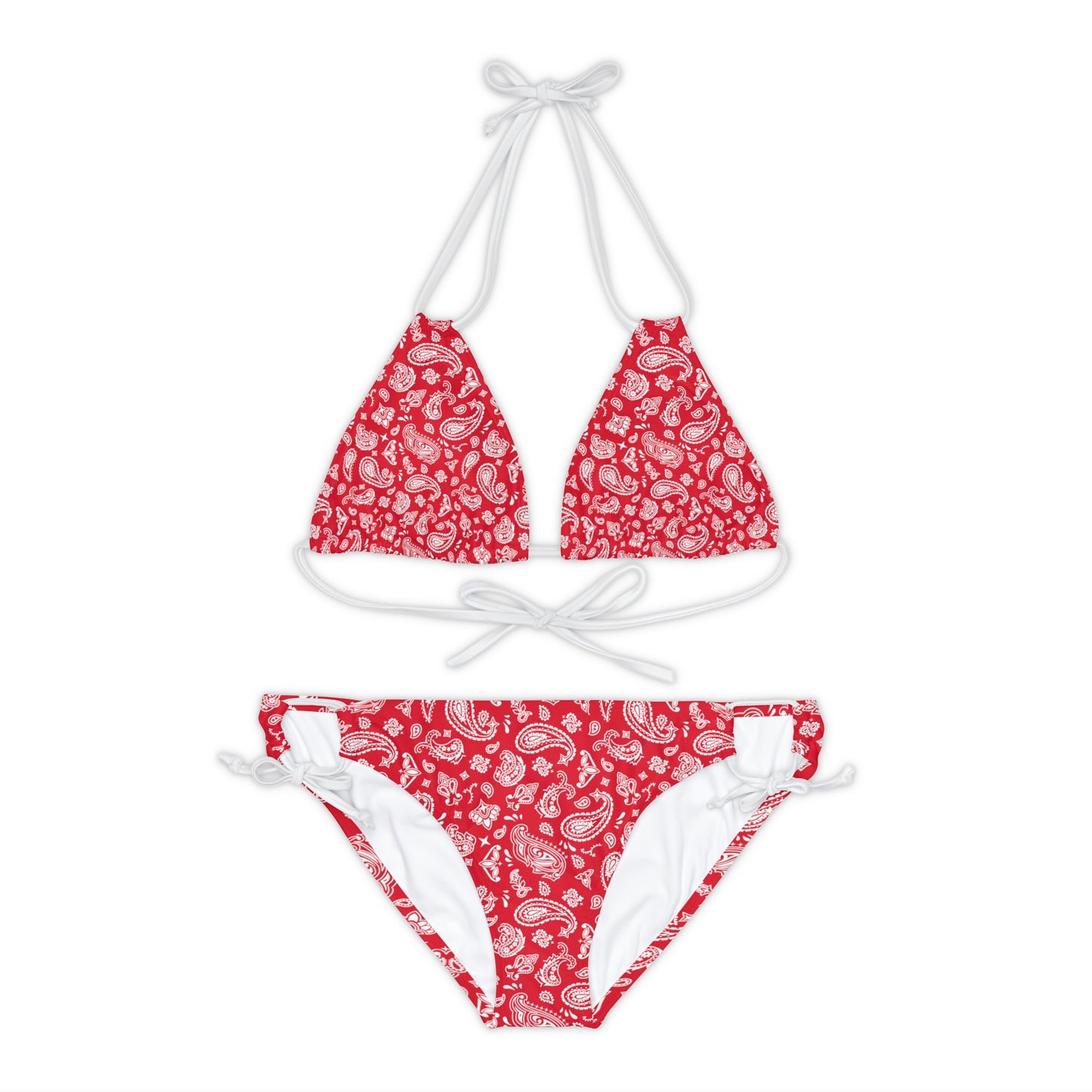 Red Bandana Strappy Bikini