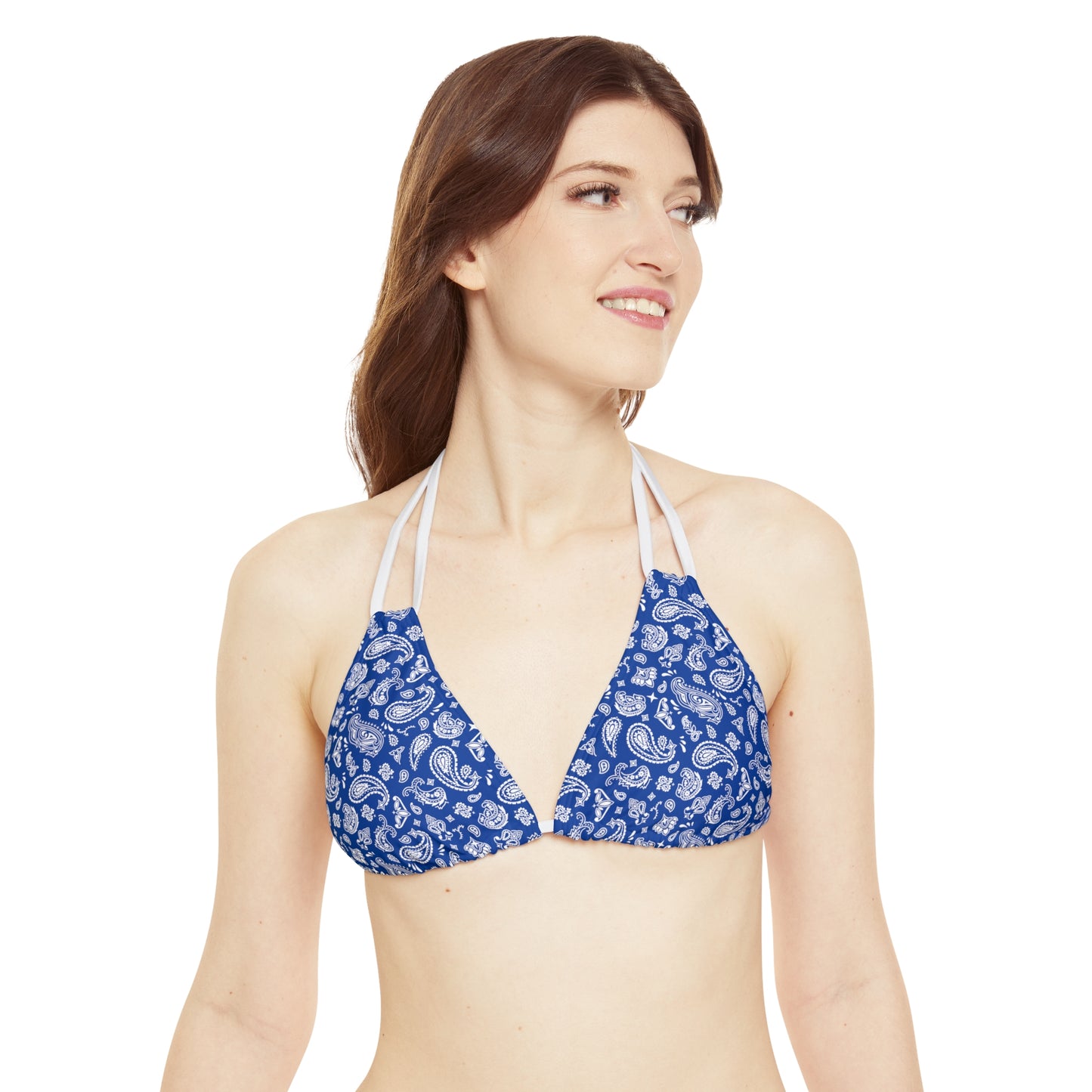 Blue Bandana Strappy Bikini