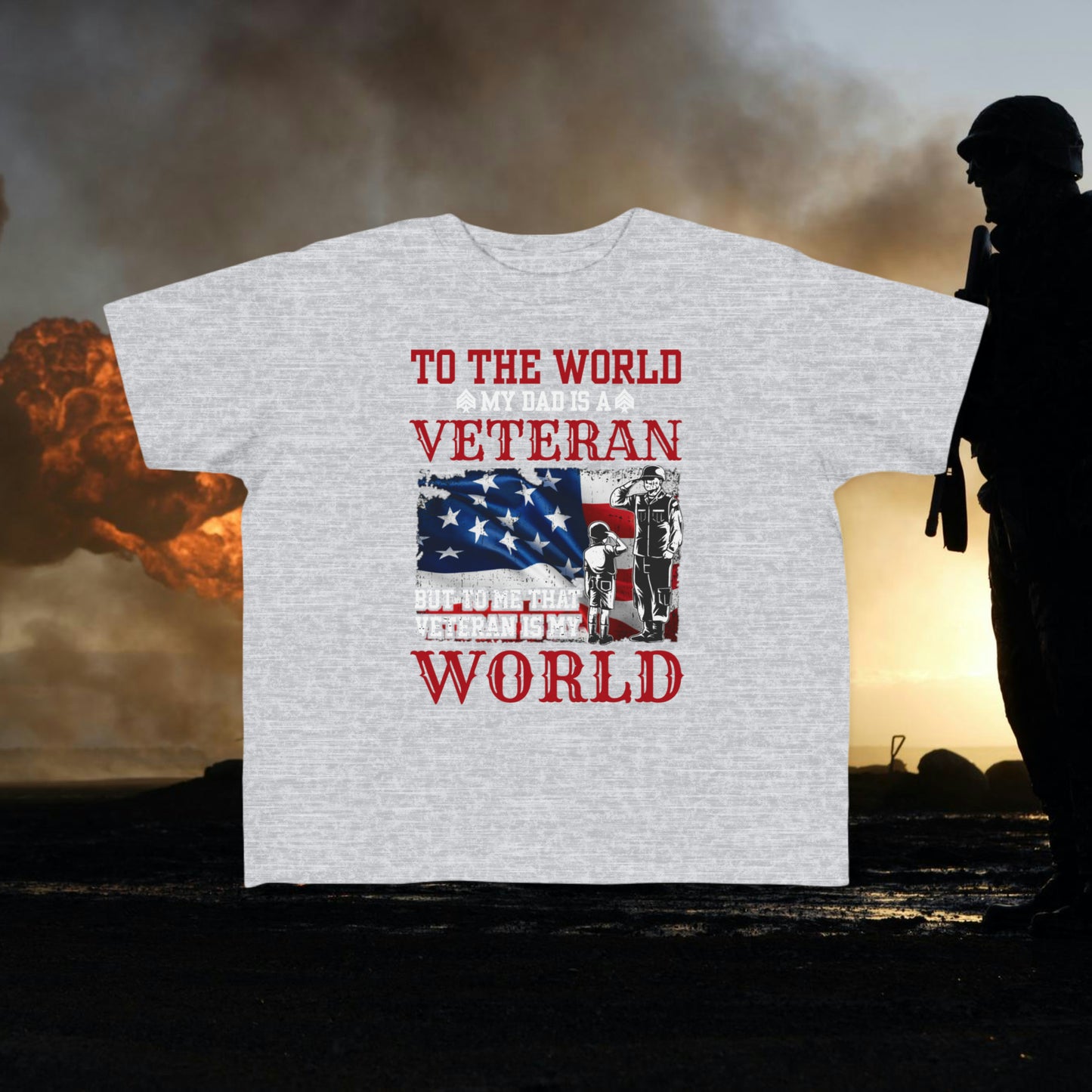 To the world my is a Veteran Toddler's Tee