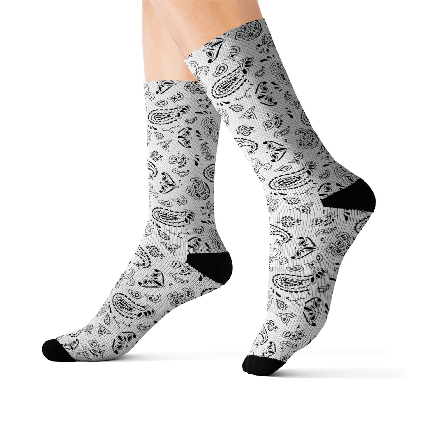 White Bandana Socks