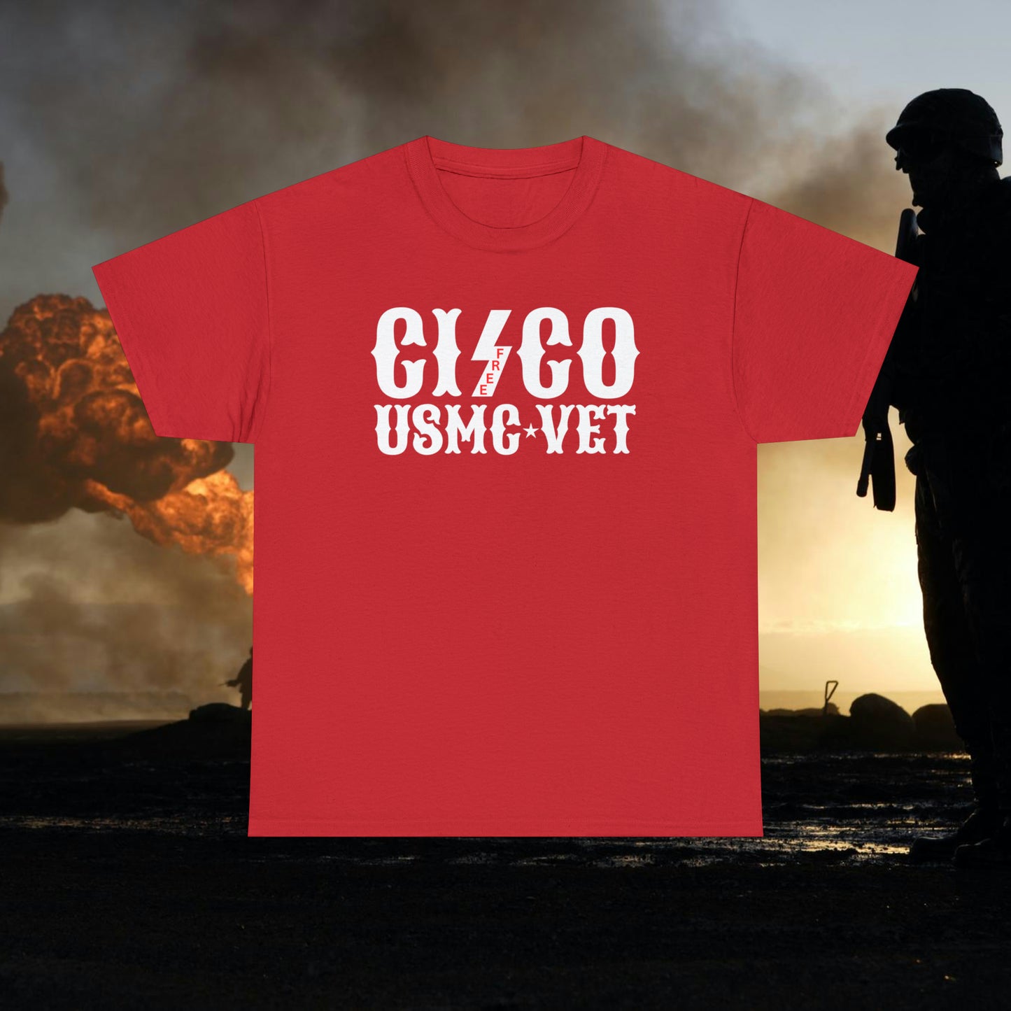 Free Cisco USMC VET Red/White