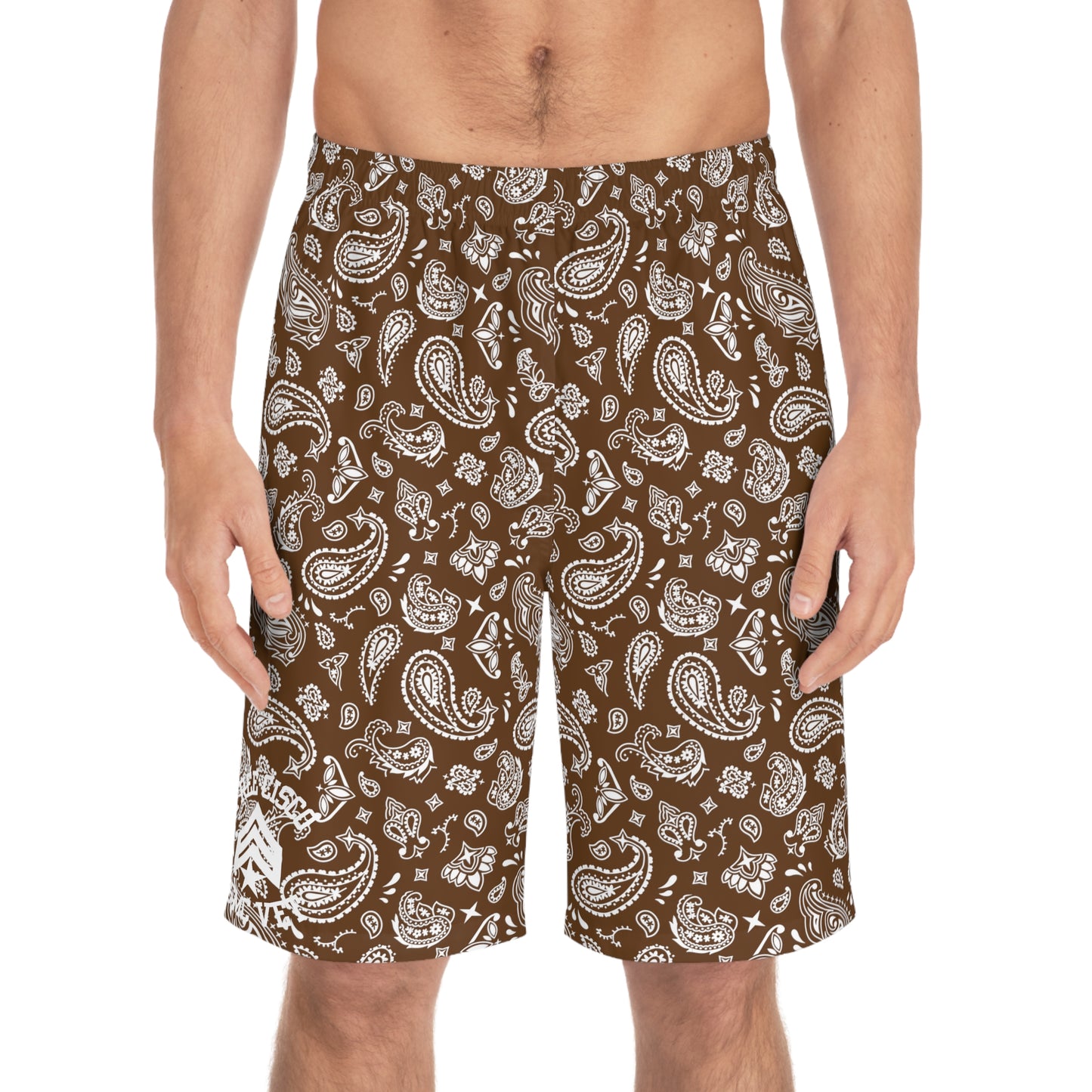 Brown Bandana Board Shorts