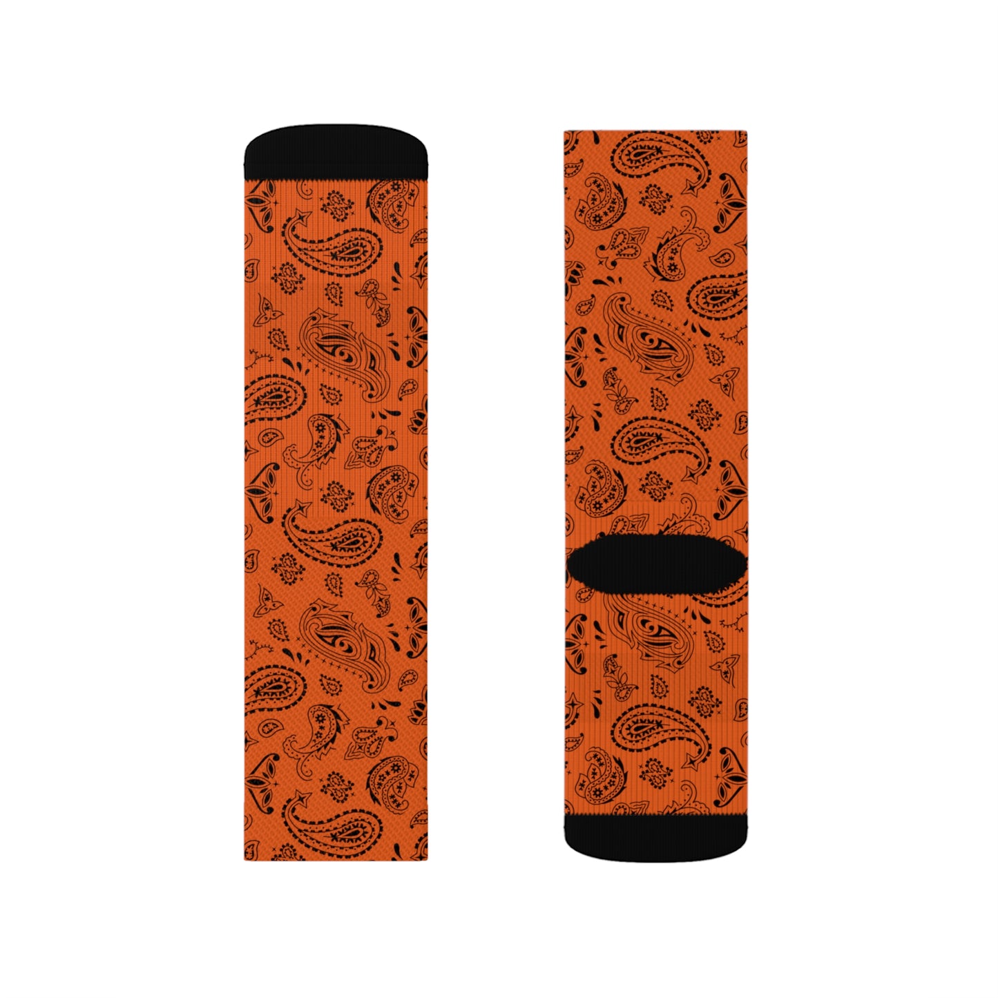 Orange with Black Bandana Socks