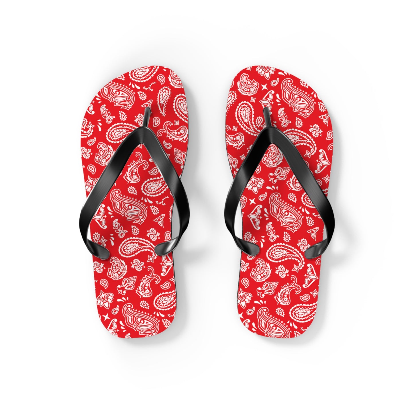 Red Bandana Flip Flops