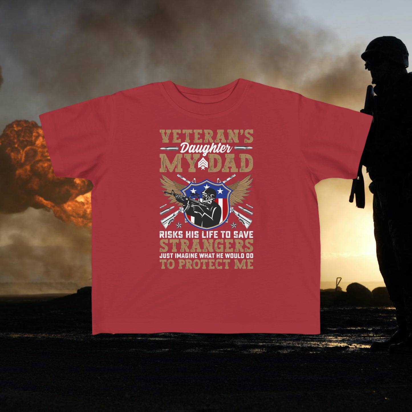 Veteran Daughter Toddler's Tee