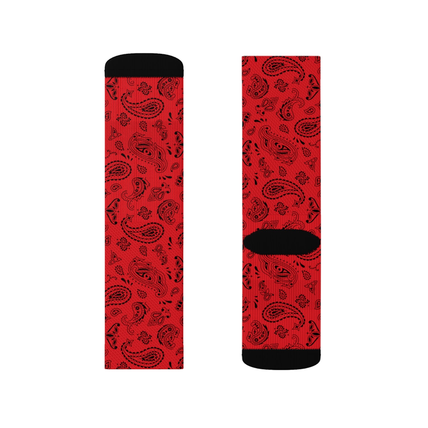 Red with Black Bandana Socks