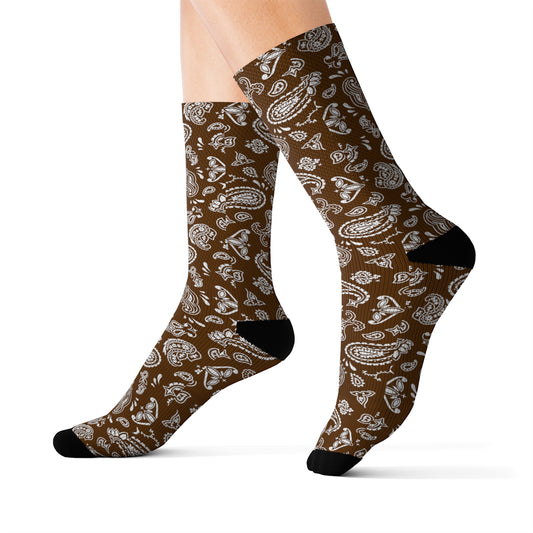 Brown Bandana Socks