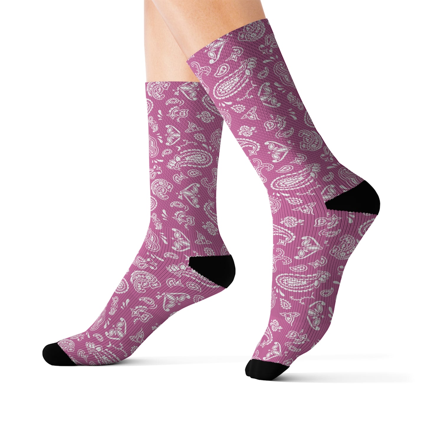 Light Pink Bandana Socks