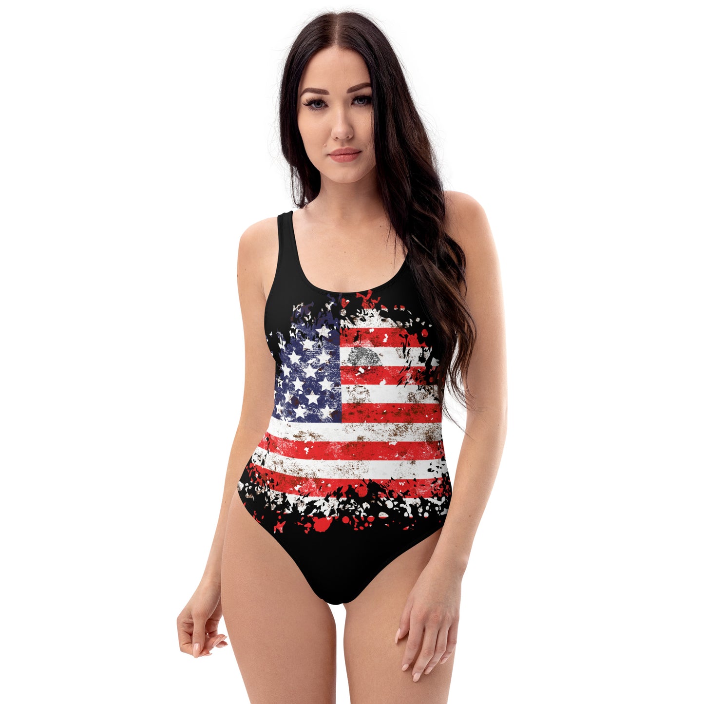 American Flag One-Piece Swimsuit