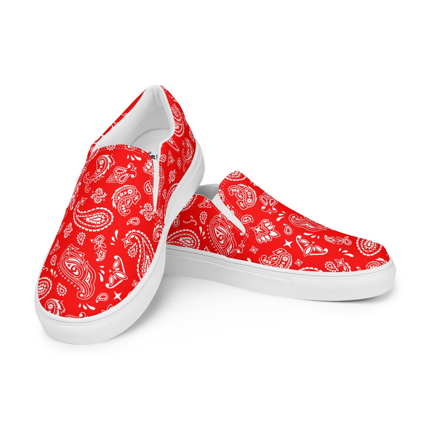 Red Bandana Men’s slip-on canvas shoes