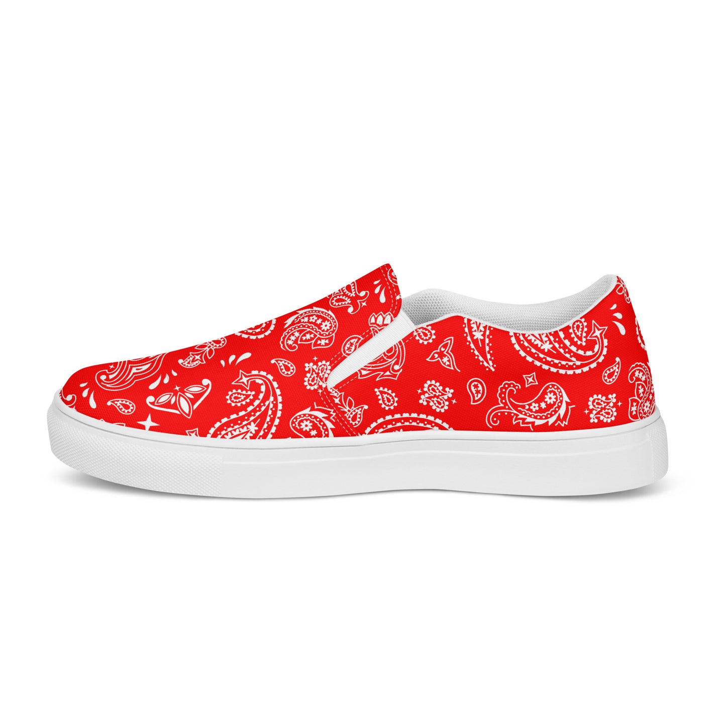 Red Bandana Men’s slip-on canvas shoes