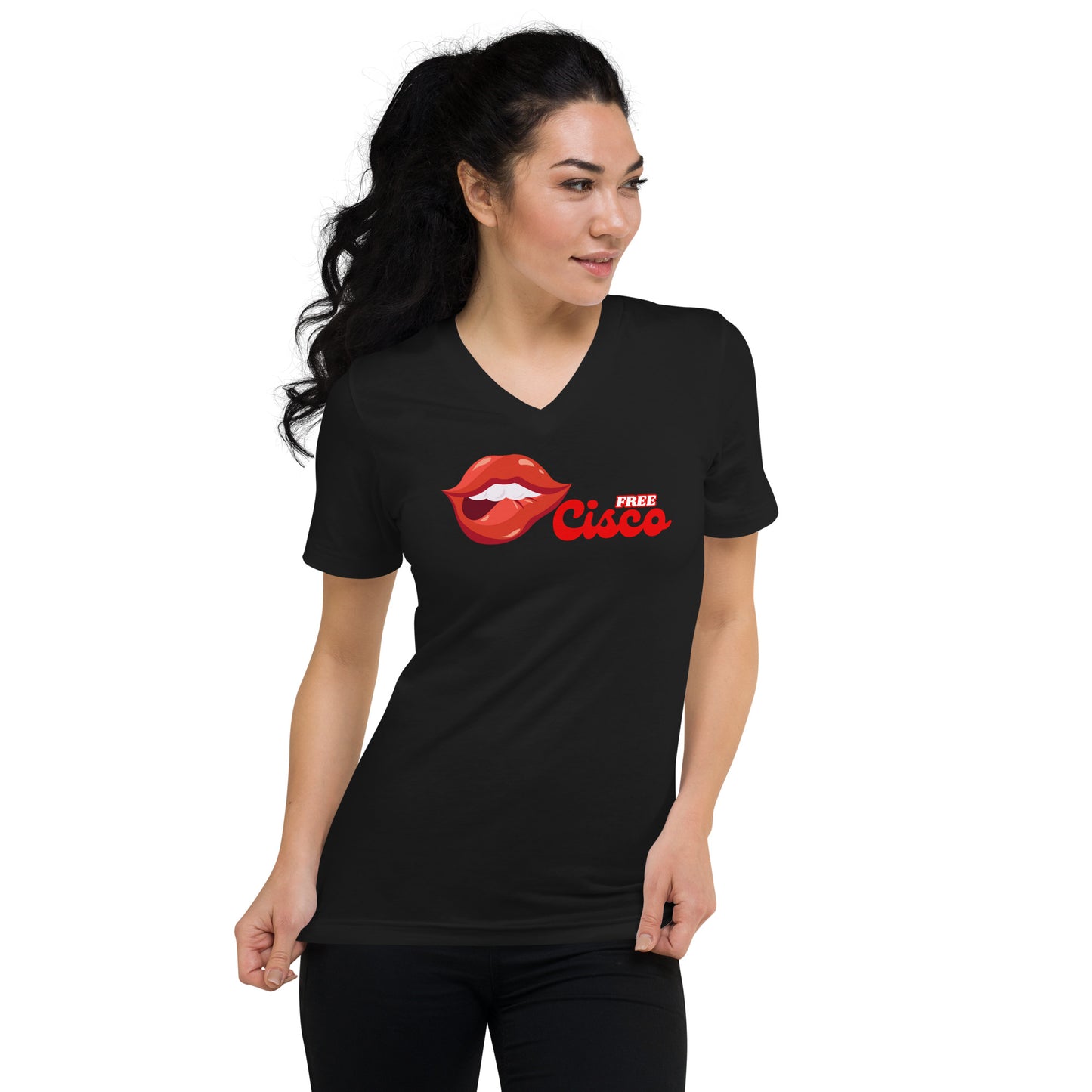 Red Lips Women’s v-neck