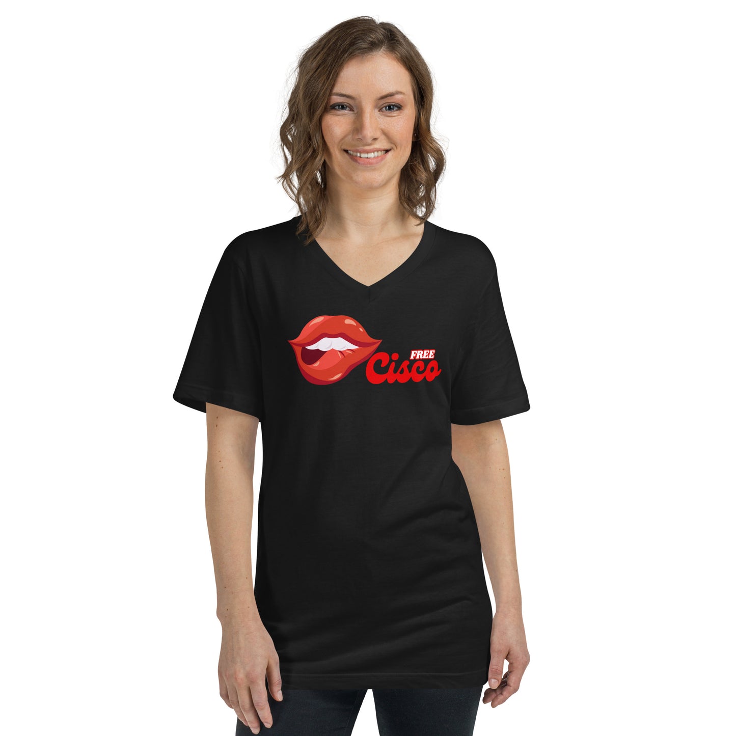 Red Lips Women’s v-neck