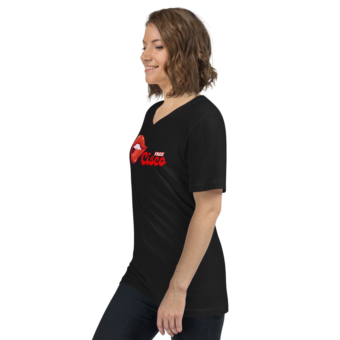 Red Lips Women’s v-neck