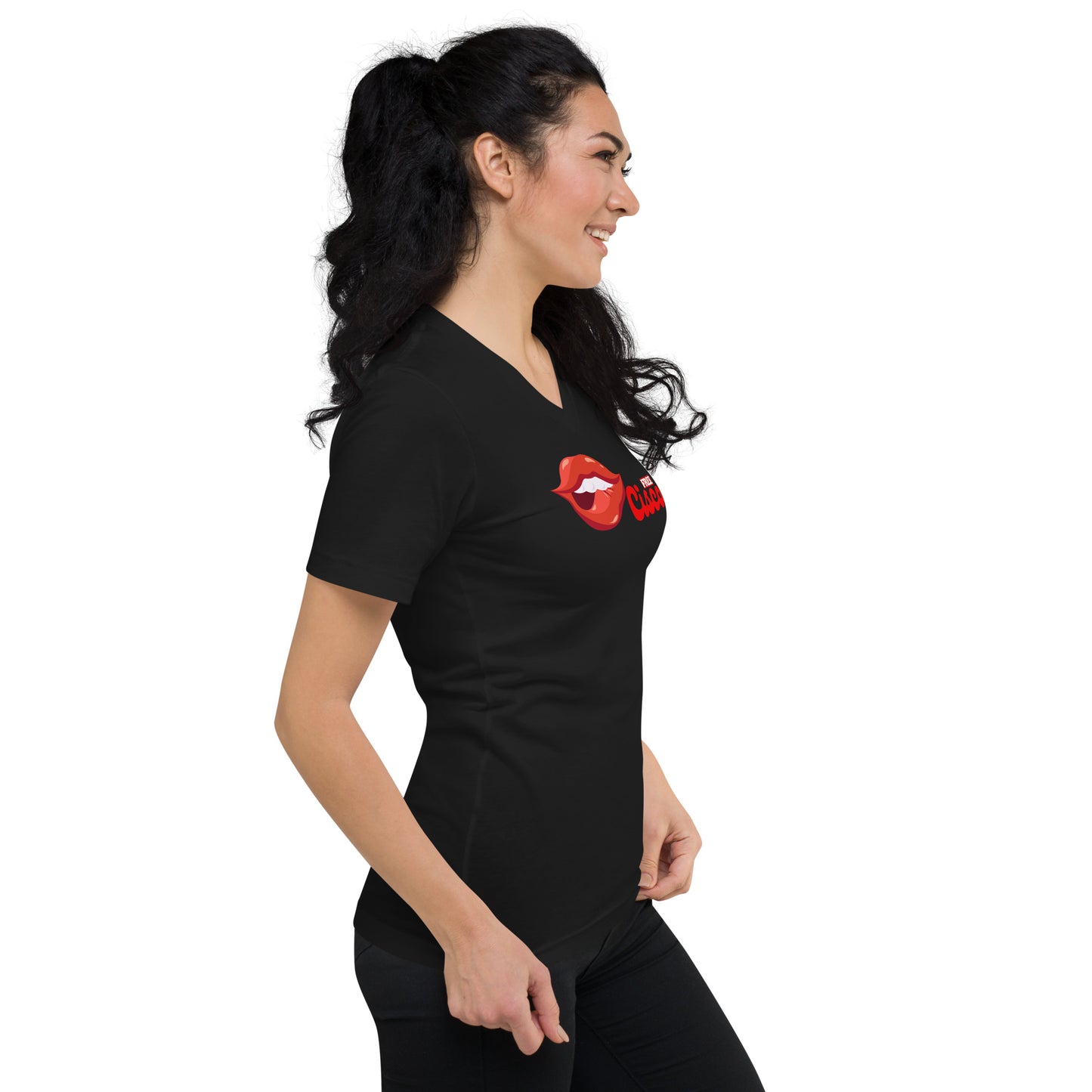 Red Lips Women’s v-neck