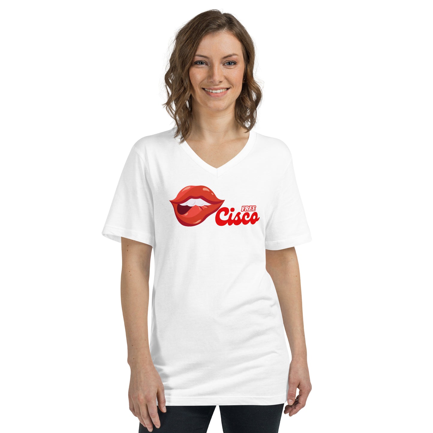 Red Lips Women’s v-neck