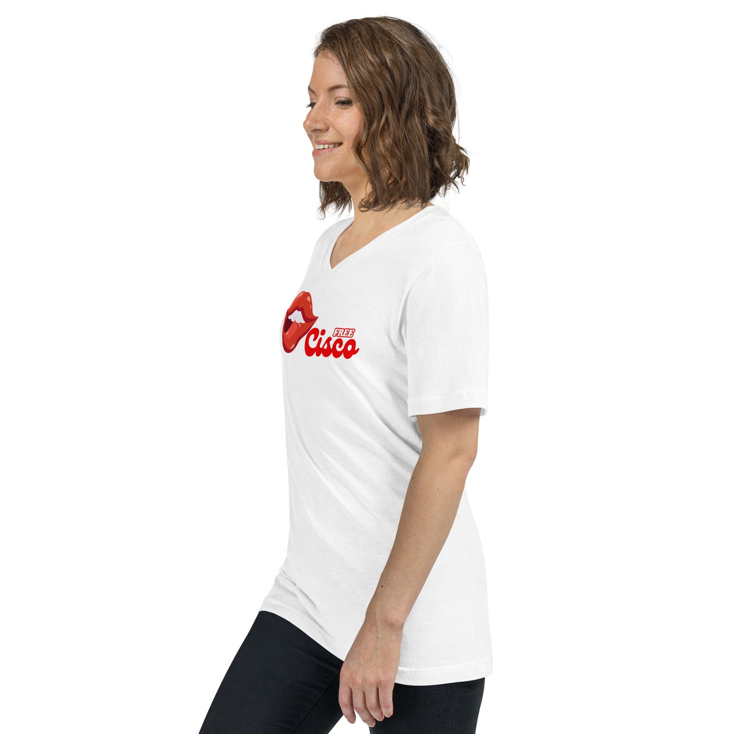 Red Lips Women’s v-neck