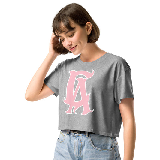 CA (White/Pink) Women’s crop top