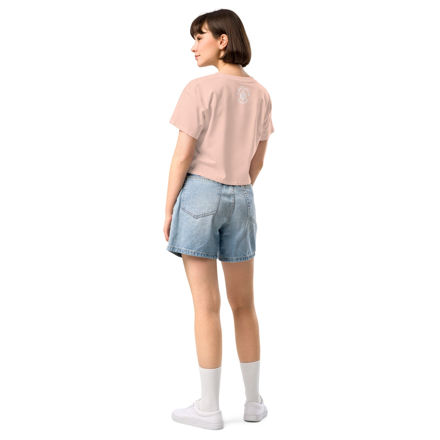 CA (White/Pink) Women’s crop top