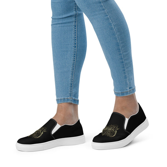 Angels in Ink Women’s slip-on canvas shoes