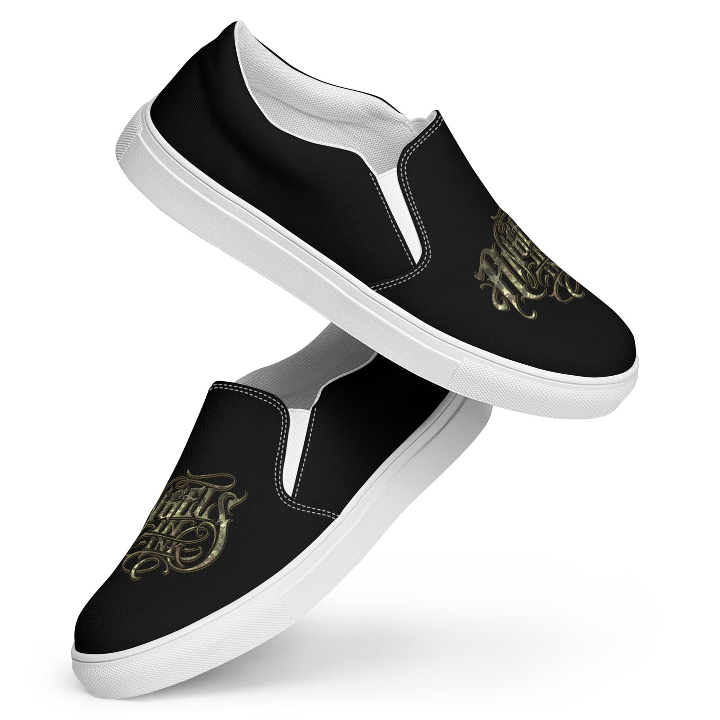 Angels in Ink Women’s slip-on canvas shoes