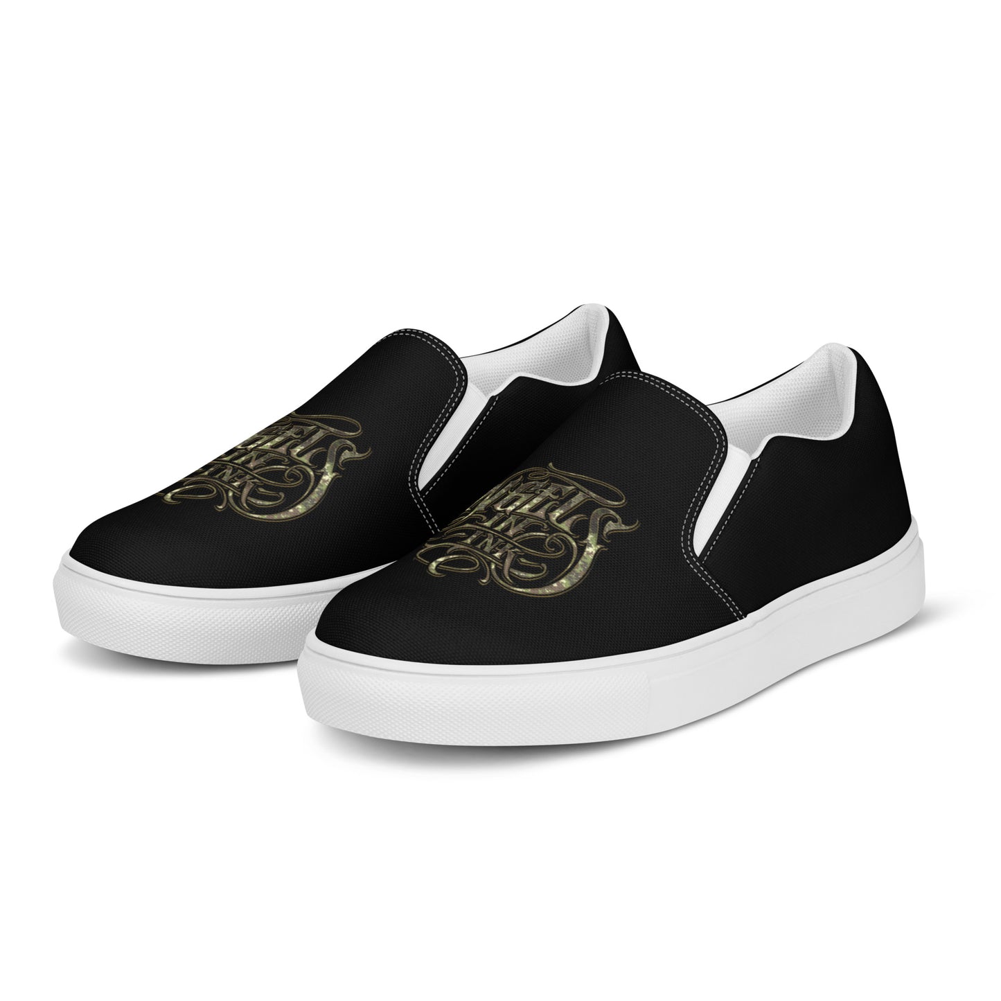 Angels in Ink Women’s slip-on canvas shoes