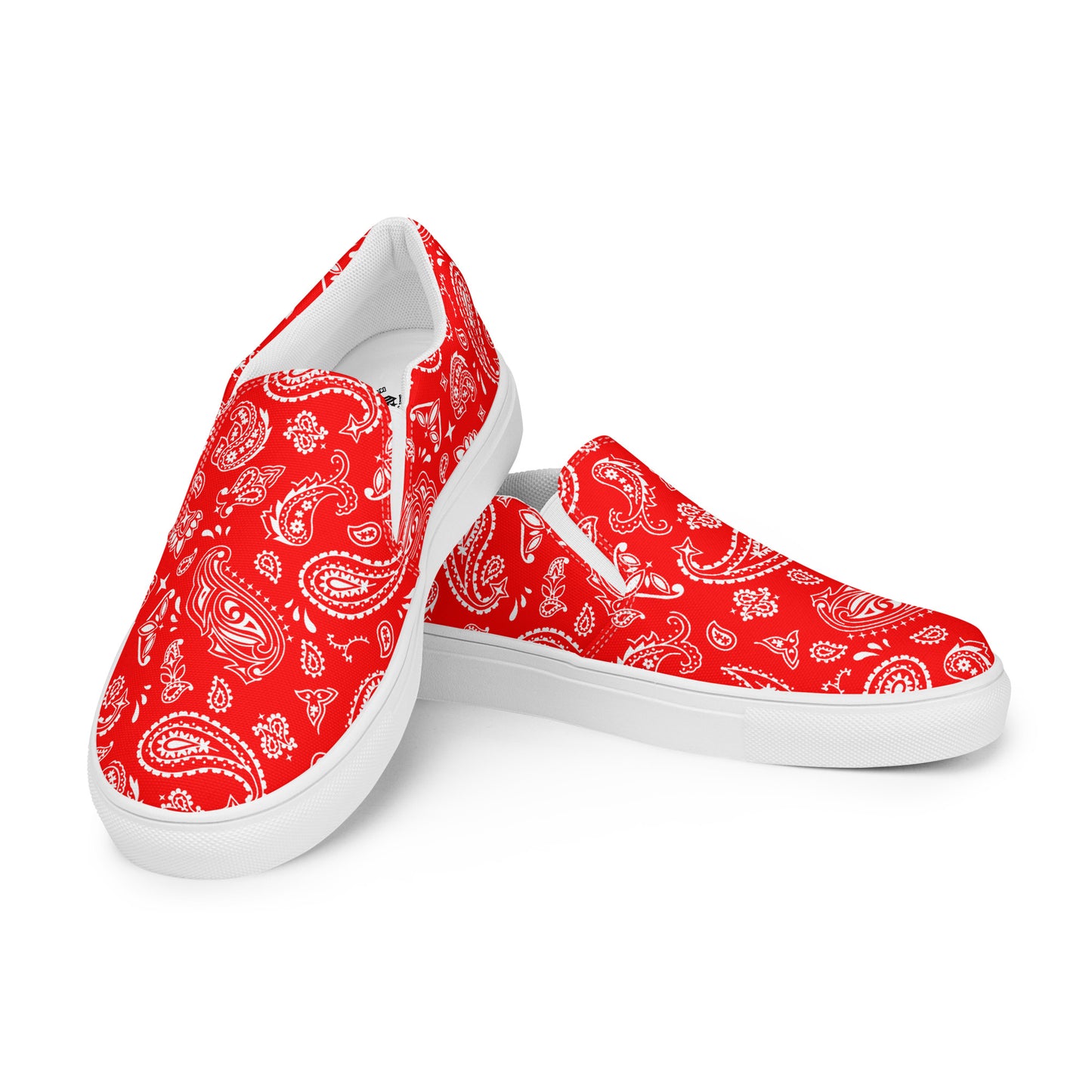 Red Bandana Women’s slip-on canvas shoes