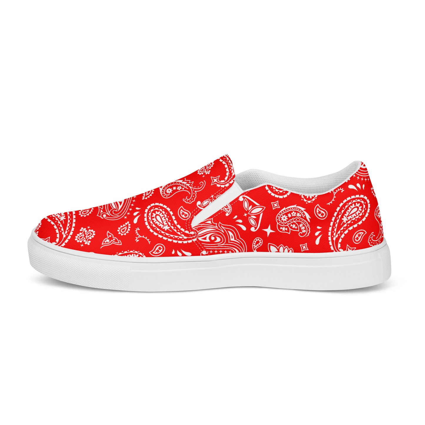 Red Bandana Women’s slip-on canvas shoes