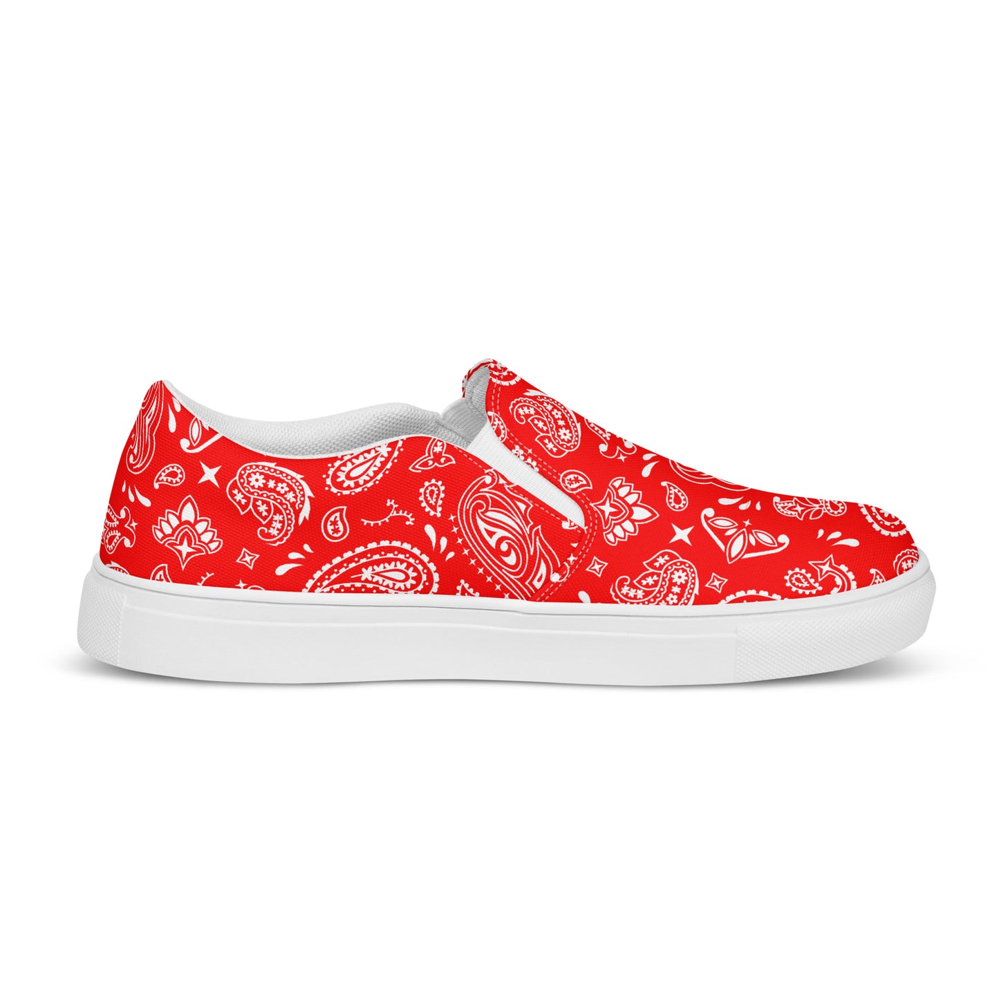 Red Bandana Women’s slip-on canvas shoes